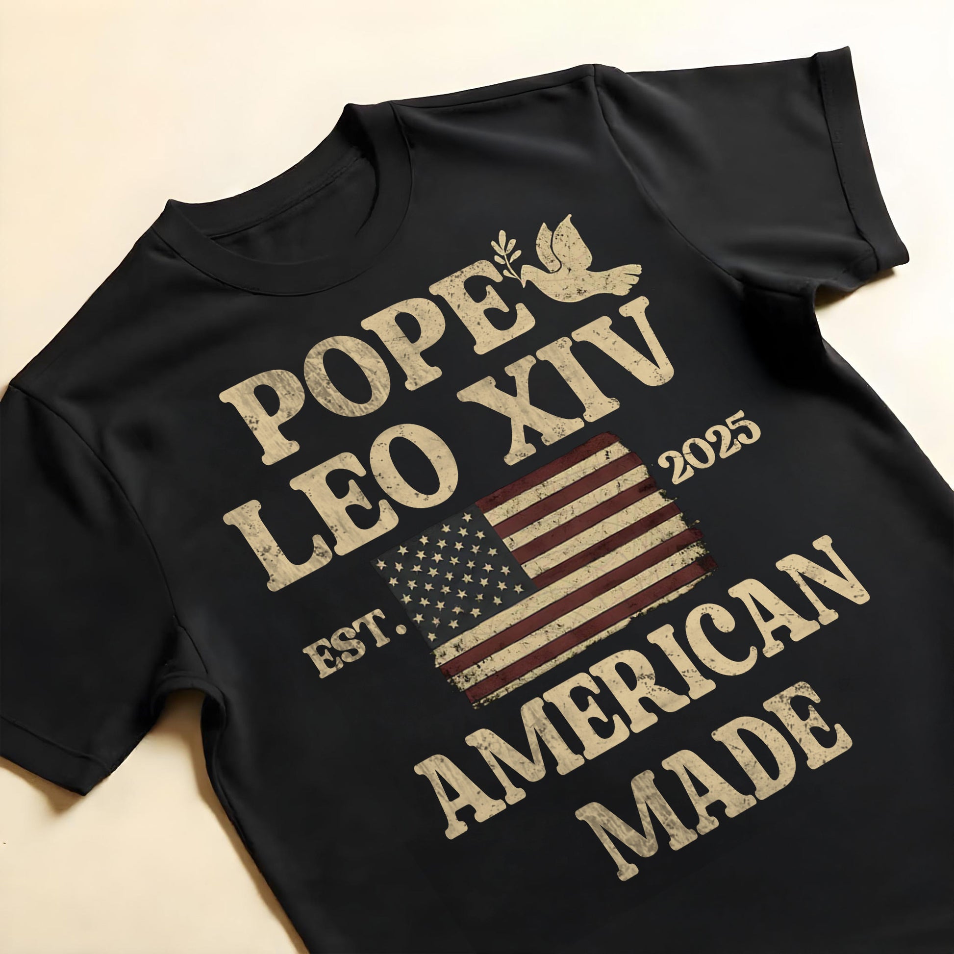 Pope Leo XIV, American Made Olive Branch and American Flag
