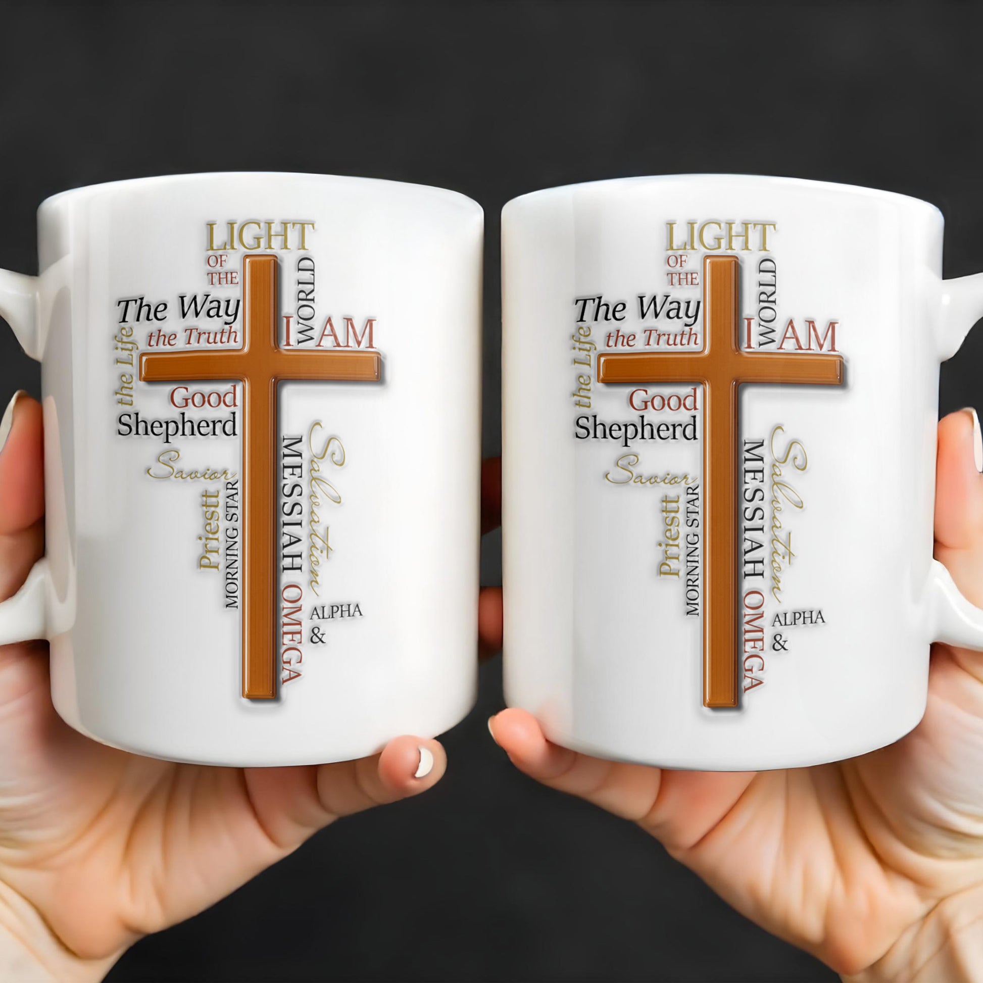 Light Of The Way, The Truth, Good Shepherd, Alpha & Omega, Messiah, Cross and Religious Text