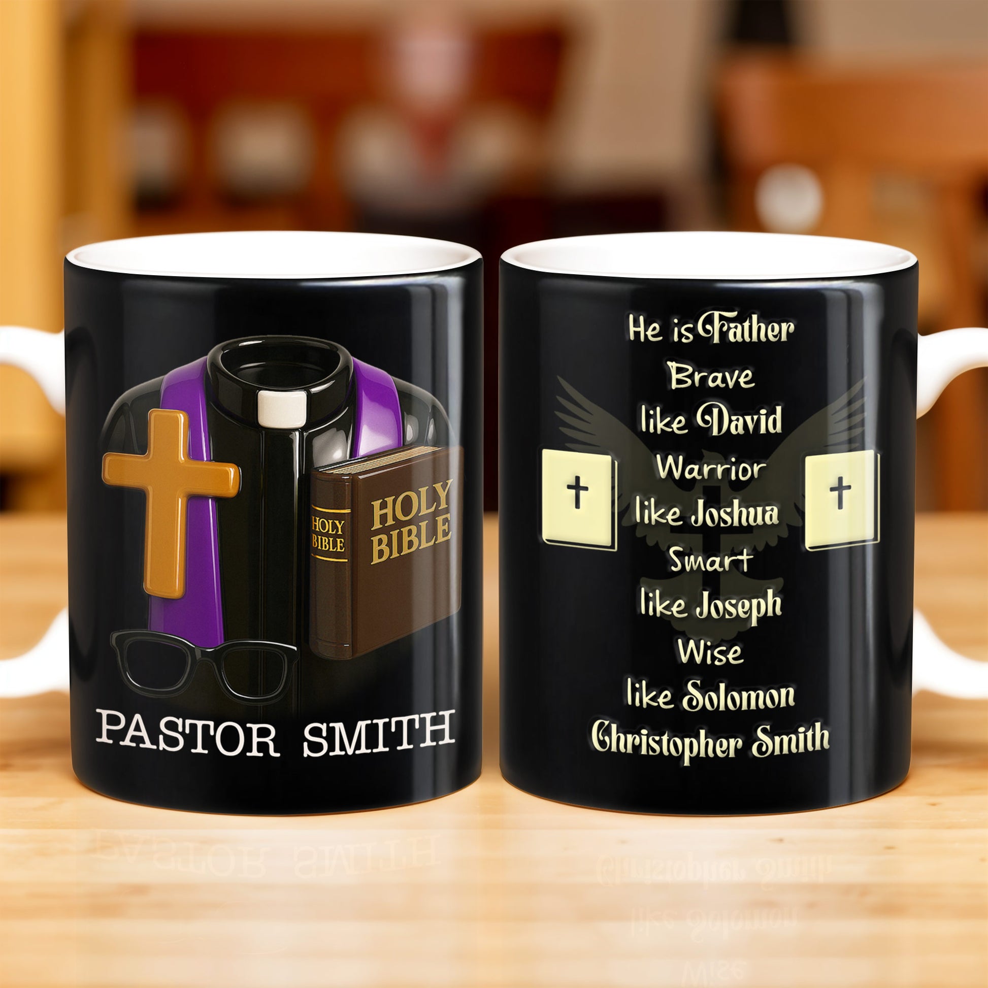 He Is Father Brave Like David, Warrior Like Joshua, Smart Like Joseph, Wise Like Solomon, Cross and Bible