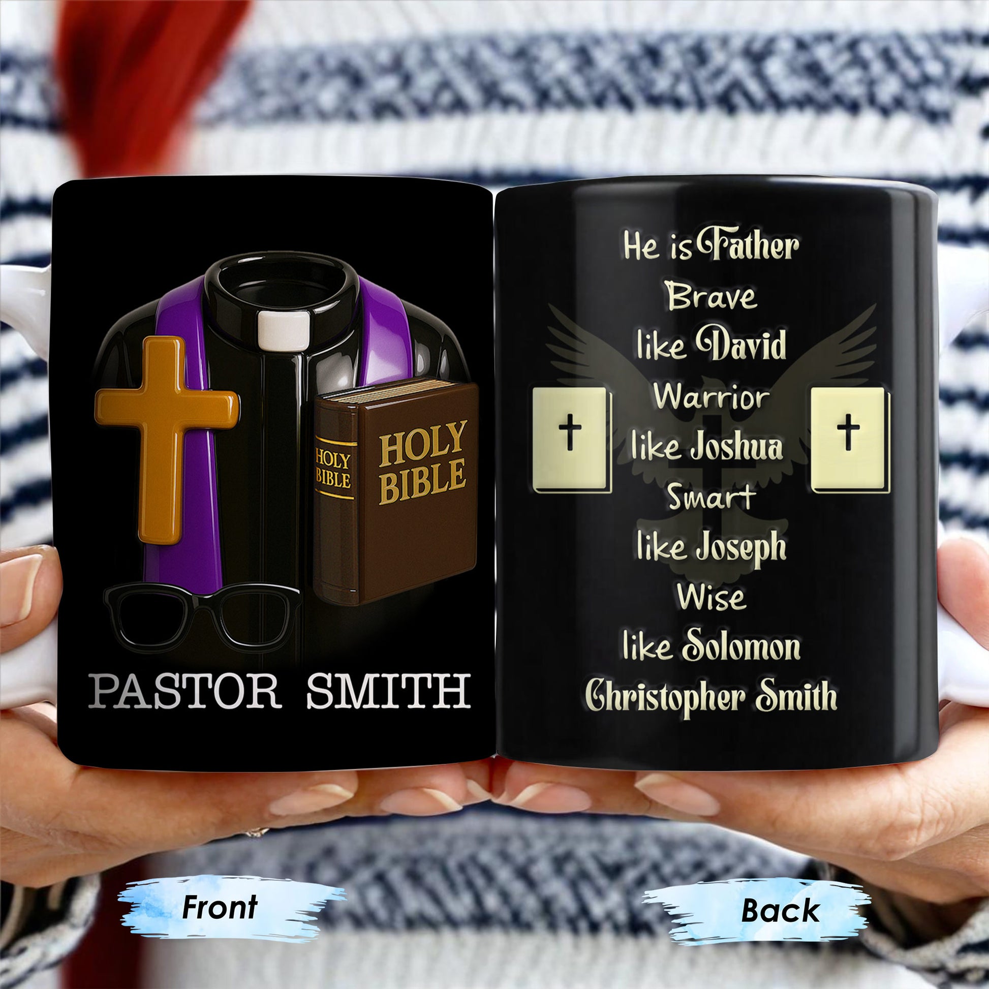 He Is Father Brave Like David, Warrior Like Joshua, Smart Like Joseph, Wise Like Solomon, Cross and Bible