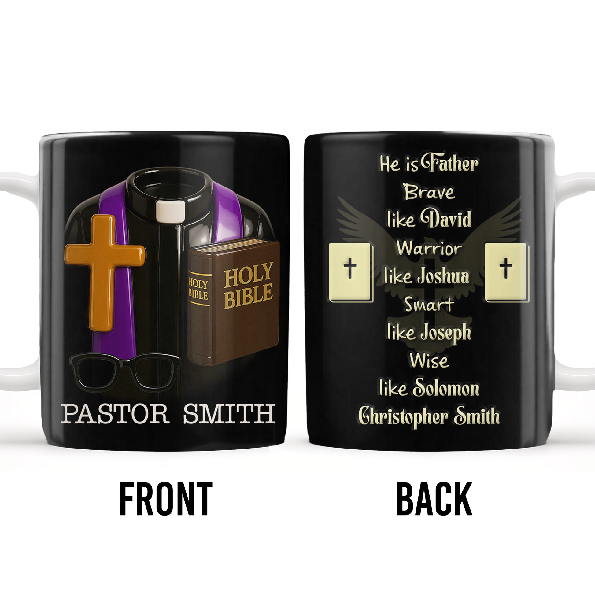 He Is Father Brave Like David, Warrior Like Joshua, Smart Like Joseph, Wise Like Solomon, Cross and Bible