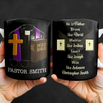 He Is Father Brave Like David, Warrior Like Joshua, Smart Like Joseph, Wise Like Solomon, Cross and Bible