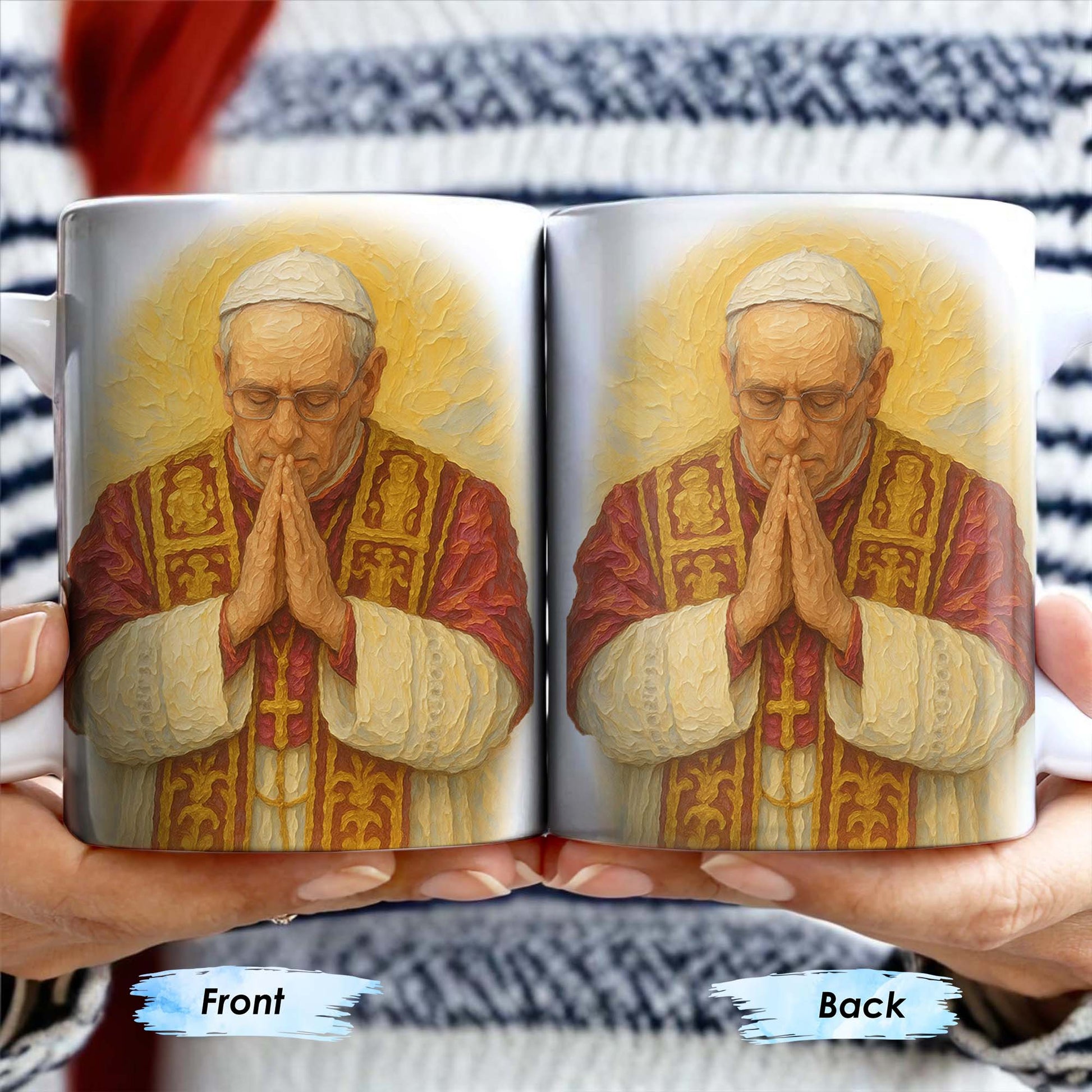 Pope Francis In Prayer, Religious Art