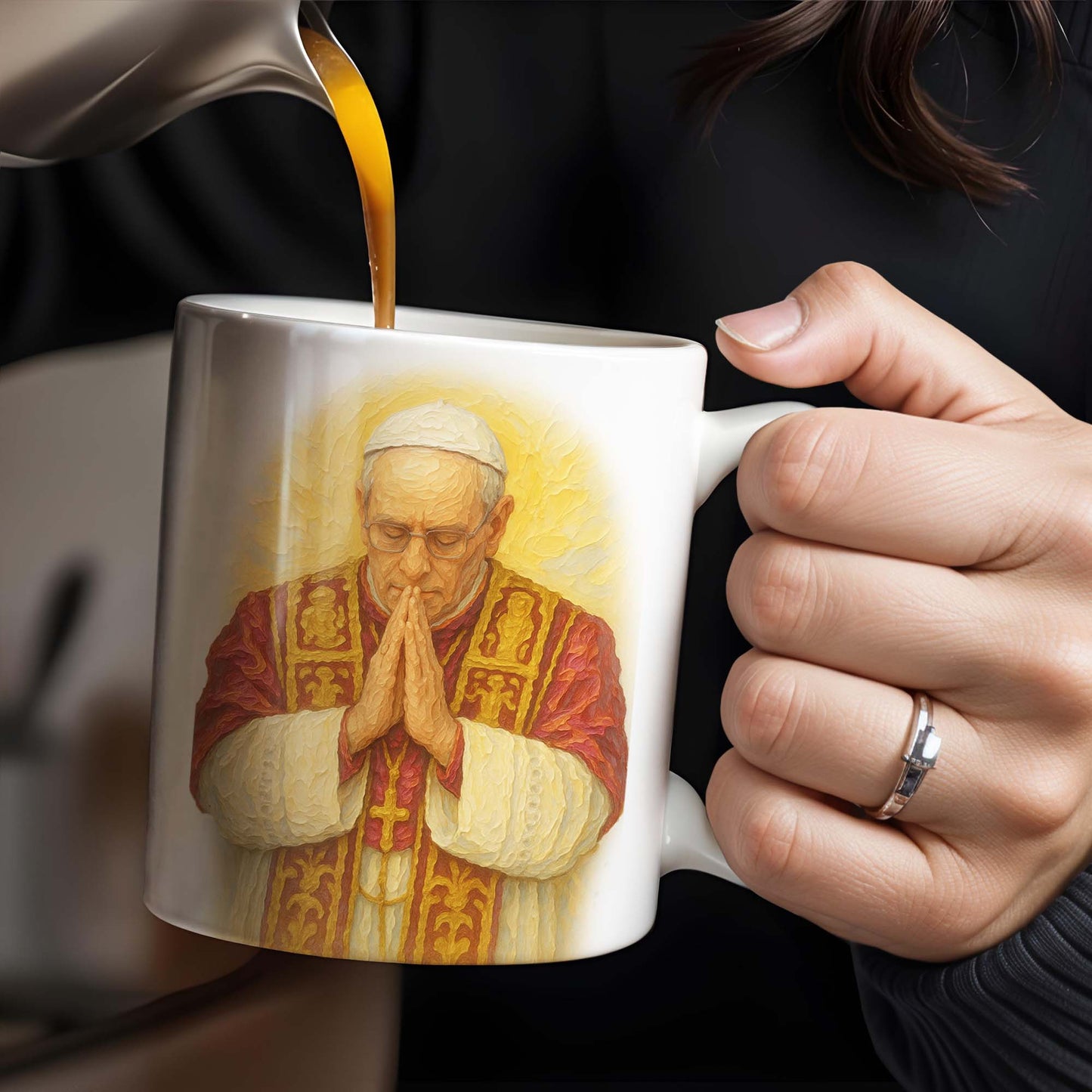 Pope Francis In Prayer, Religious Art