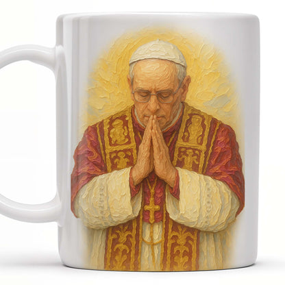 Pope Francis In Prayer, Religious Art