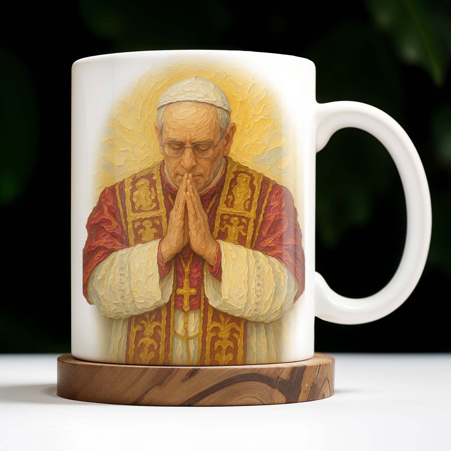 Pope Francis In Prayer, Religious Art