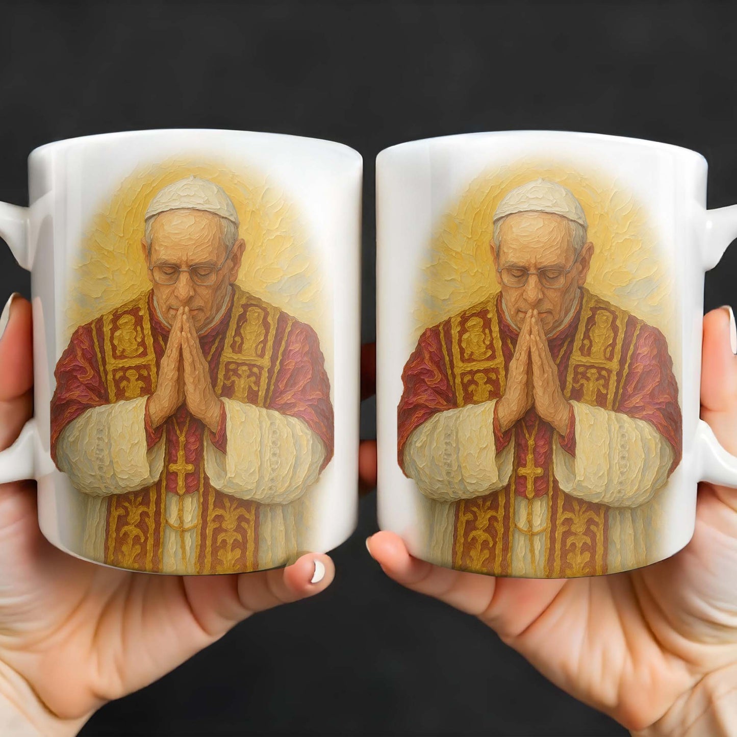 Pope Francis In Prayer, Religious Art