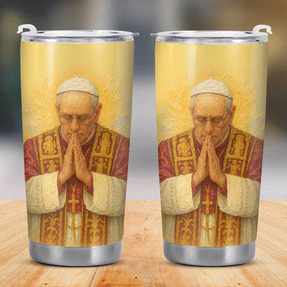 Customizable Tumbler With Praying Clergy Member