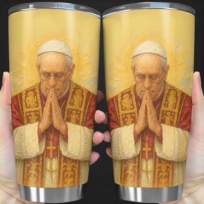 Customizable Tumbler With Praying Clergy Member