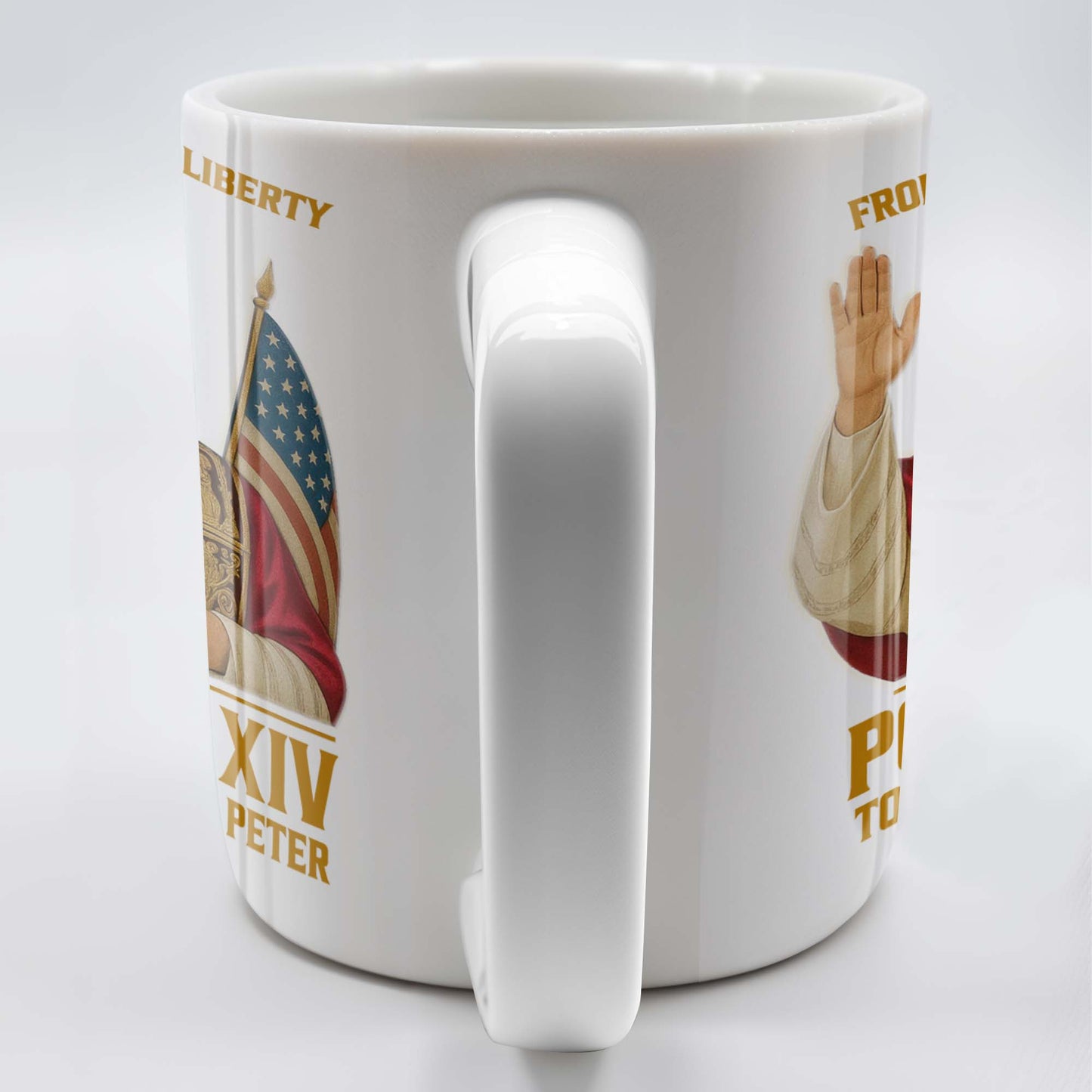 From The Land Of Liberty, Pope Leo XIV To The Chair Of St. Peter, Pope and American Flag