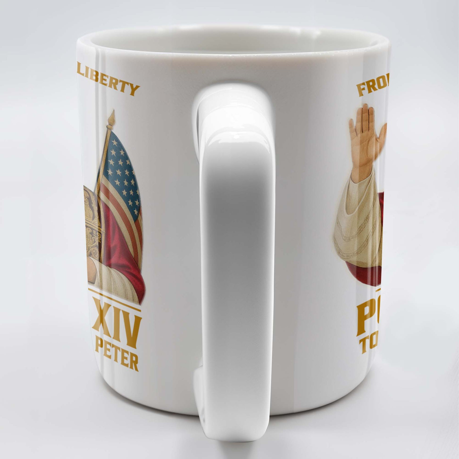 From The Land Of Liberty, Pope Leo XIV To The Chair Of St. Peter, Pope and American Flag