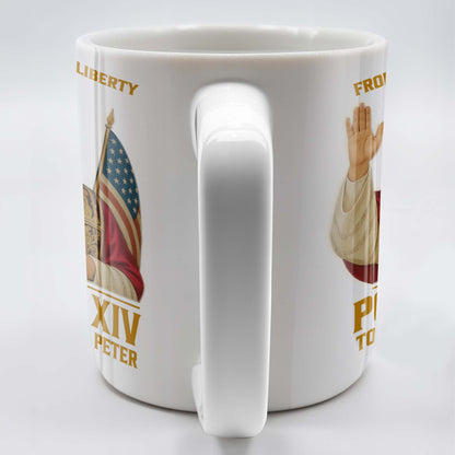 From The Land Of Liberty, Pope Leo XIV To The Chair Of St. Peter, Pope and American Flag