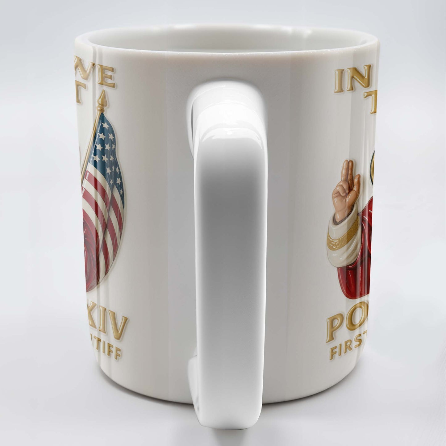 In God We Trust, Pope And American Flag