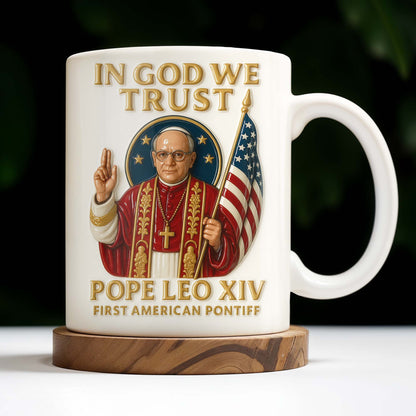 In God We Trust, Pope And American Flag