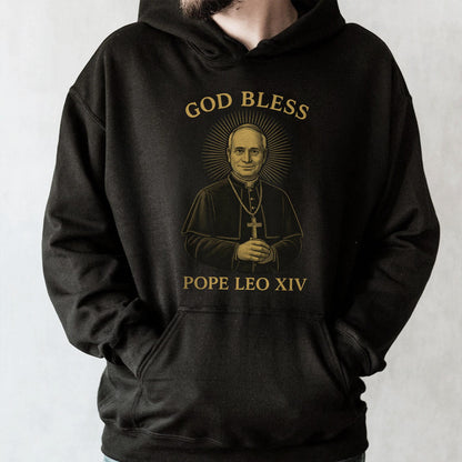 God Bless Pope Leo XIV, Catholic Religious T-Shirt