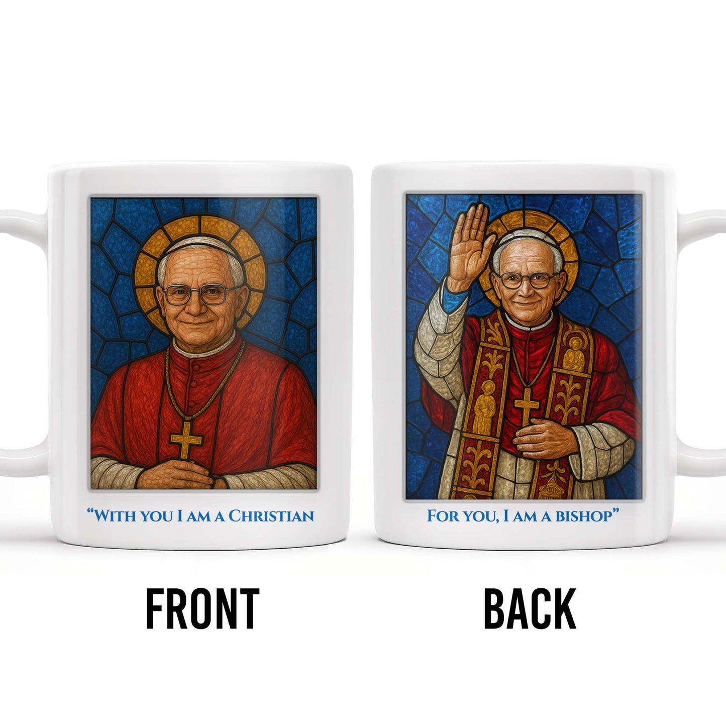 With You I Am A Christian, For You, I Am a Bishop, Stained Glass Bishop Design