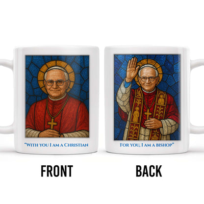 With You I Am A Christian, For You, I Am a Bishop, Stained Glass Bishop Design
