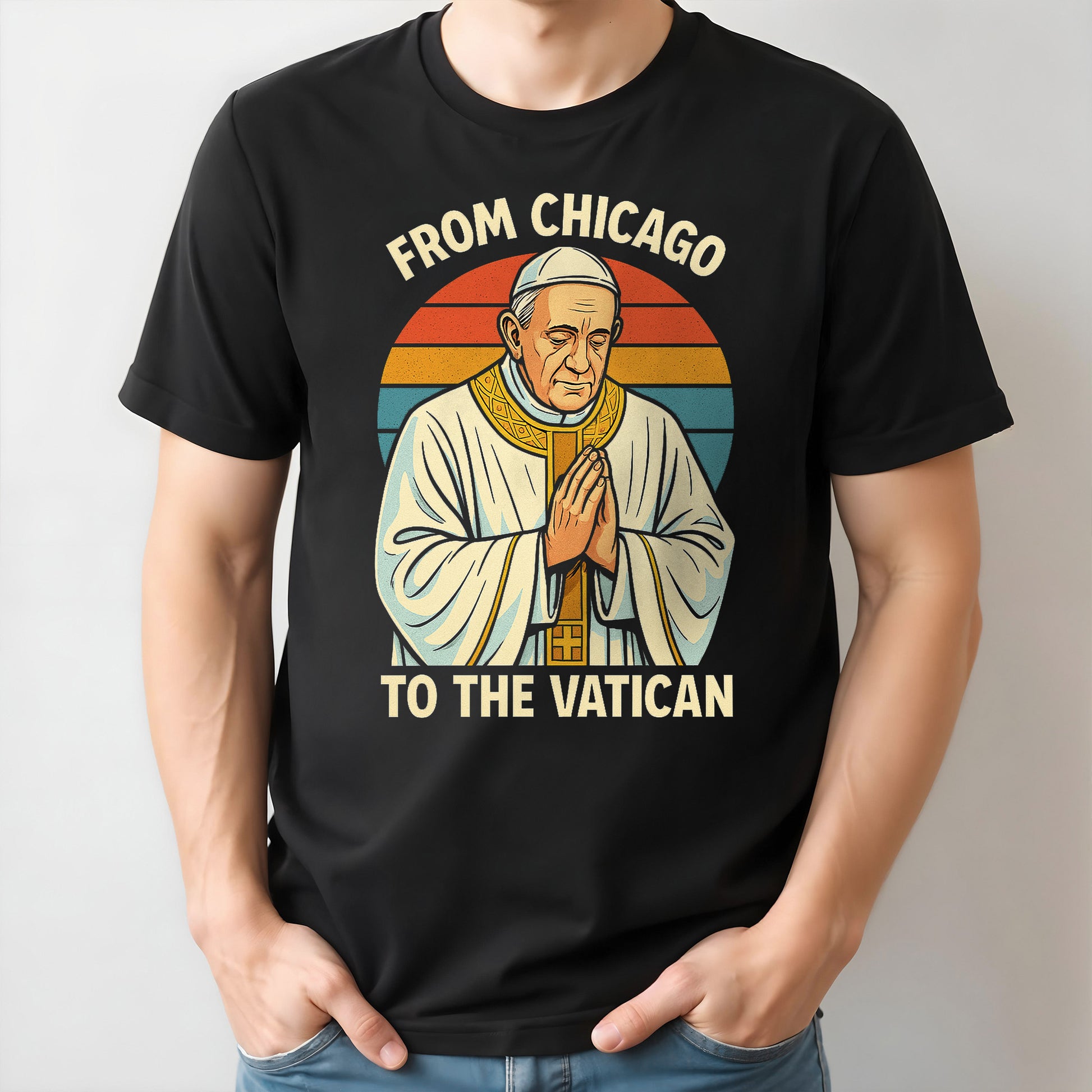 From Chicago To The Vatican, Pope And Rainbow Design