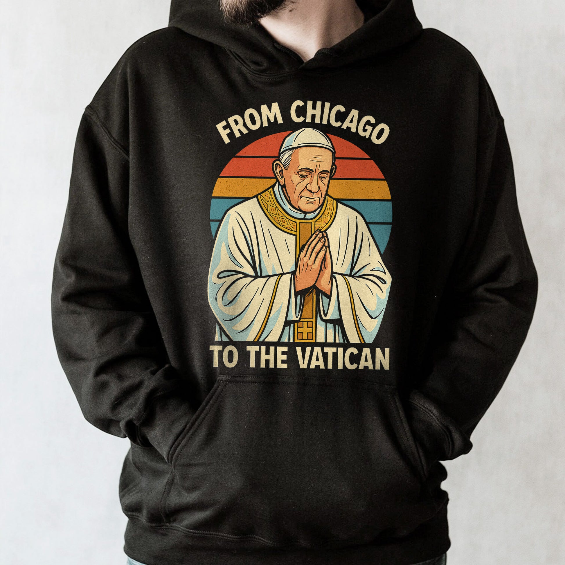 From Chicago To The Vatican, Pope And Rainbow Design