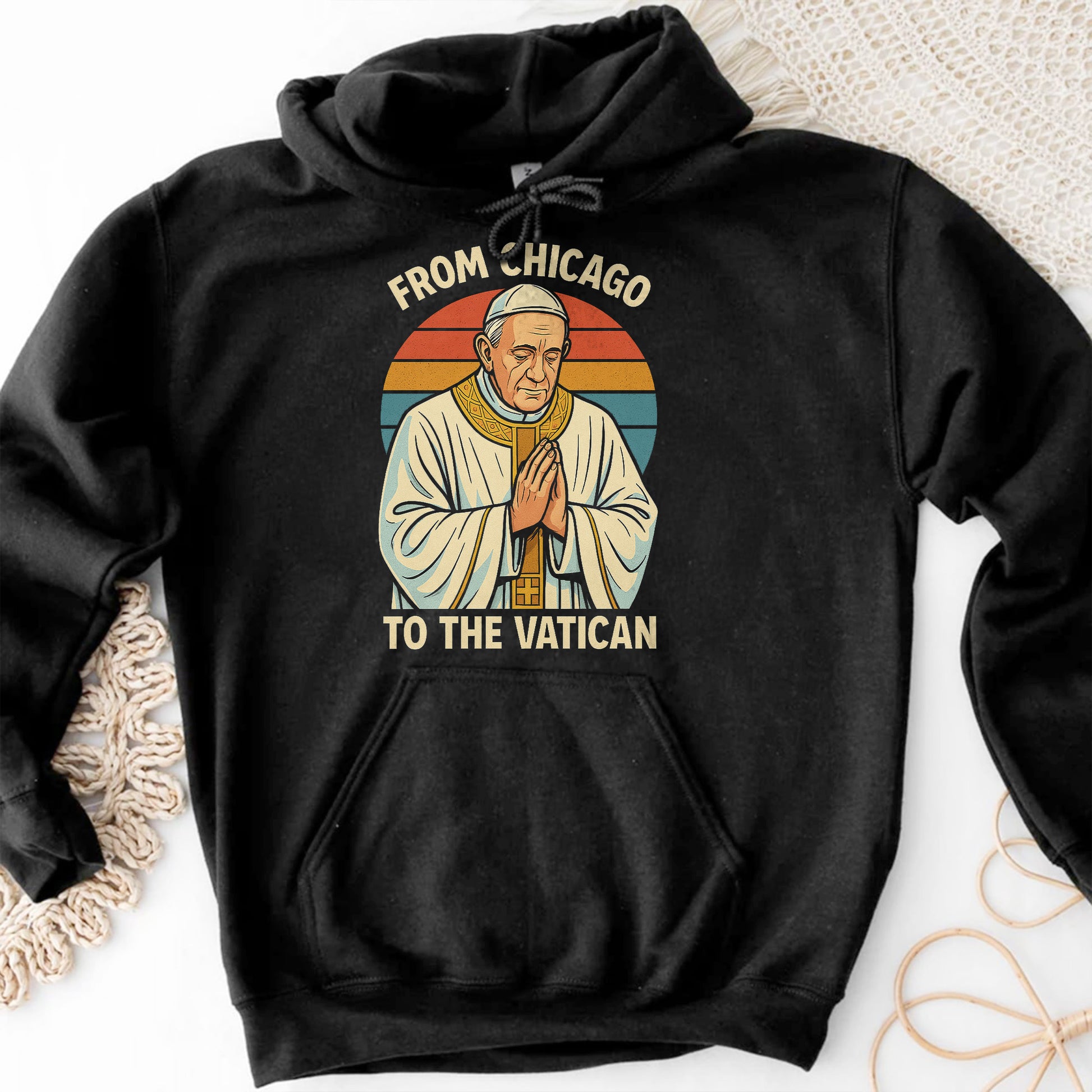 From Chicago To The Vatican, Pope And Rainbow Design
