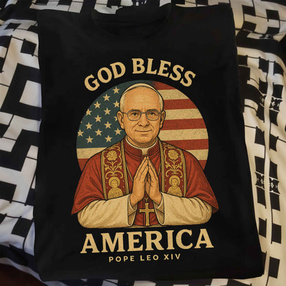 God Bless America, Pope Leo XIV, American Flag