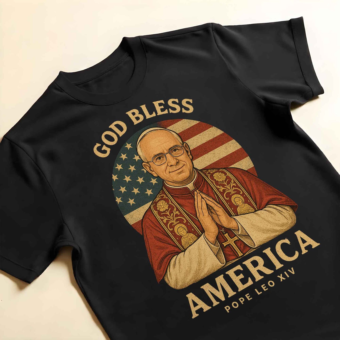 God Bless America, Pope Leo XIV, American Flag