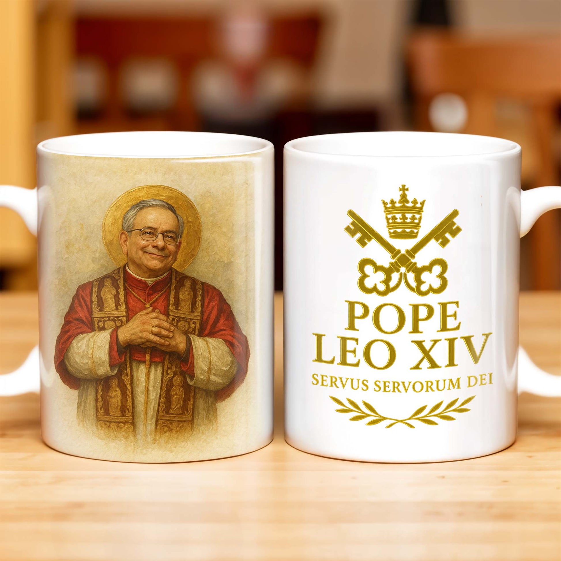 Pope Leo XIV, Servus Servorum Dei, Portrait and Religious Emblem