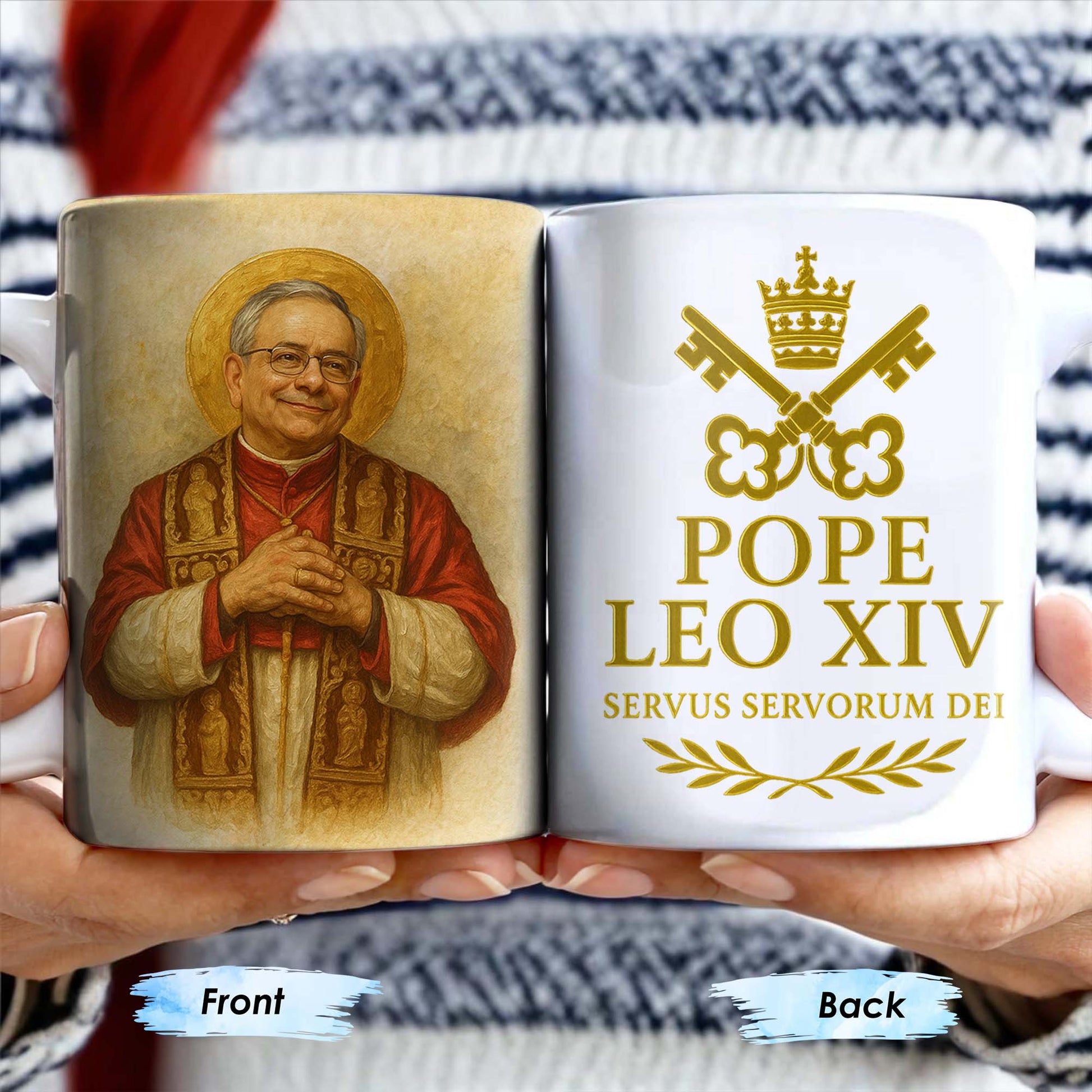 Pope Leo XIV, Servus Servorum Dei, Portrait and Religious Emblem