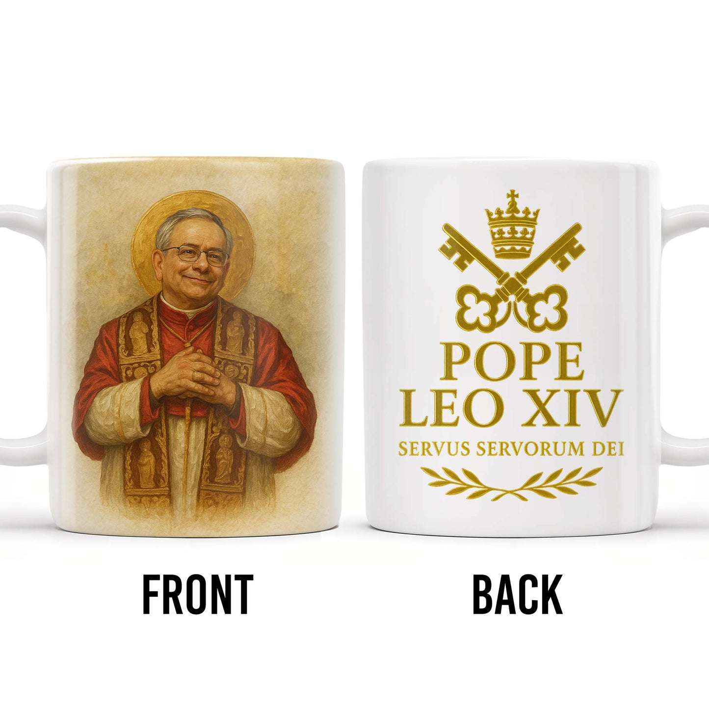 Pope Leo XIV, Servus Servorum Dei, Portrait and Religious Emblem