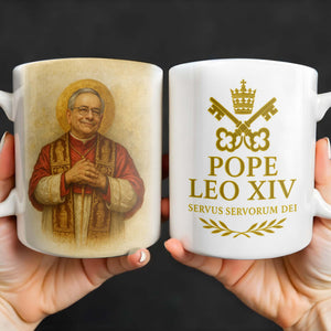 Pope Leo XIV, Servus Servorum Dei, Portrait and Religious Emblem