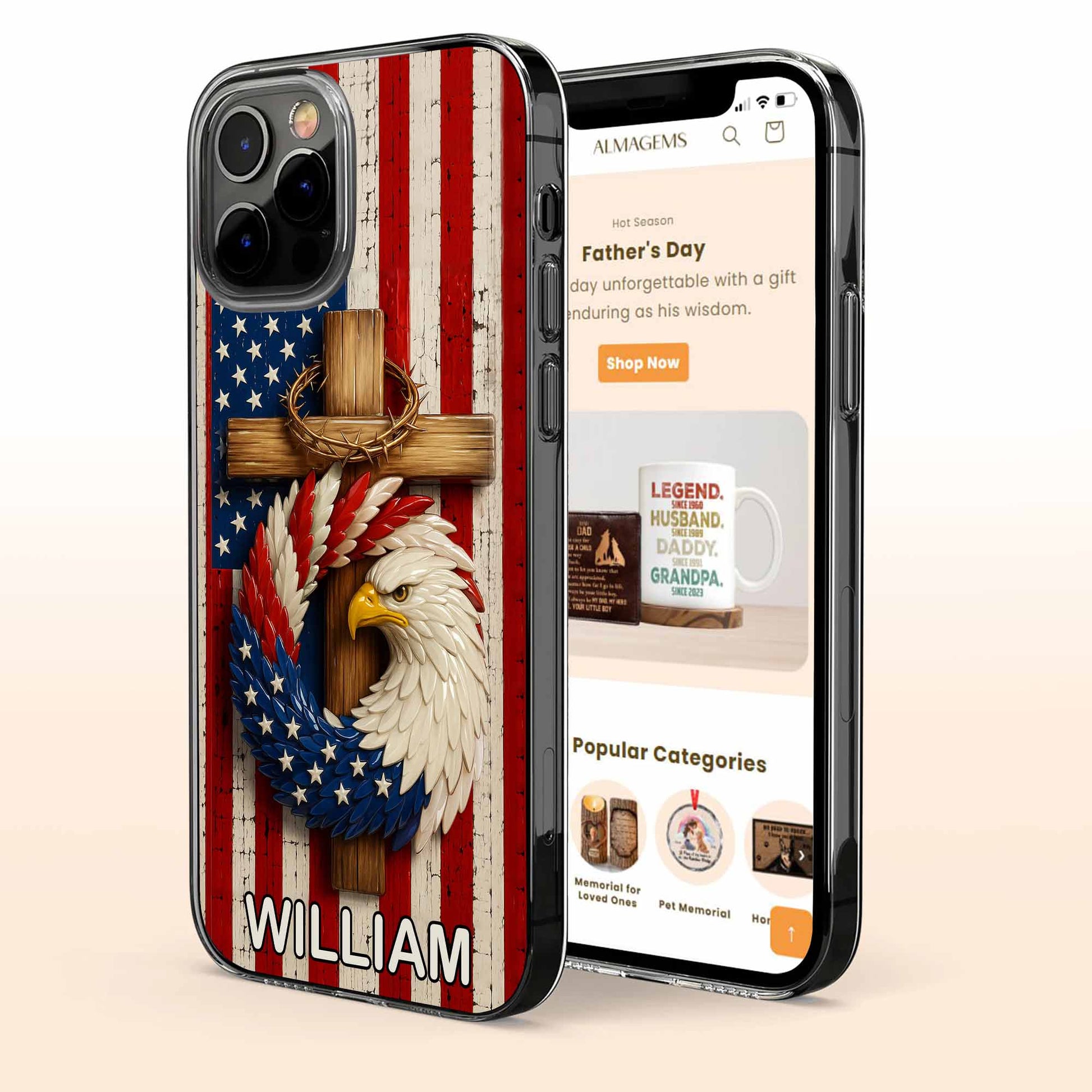 Proudly Embrace Your Freedom And Heritage With American Flag And Eagle