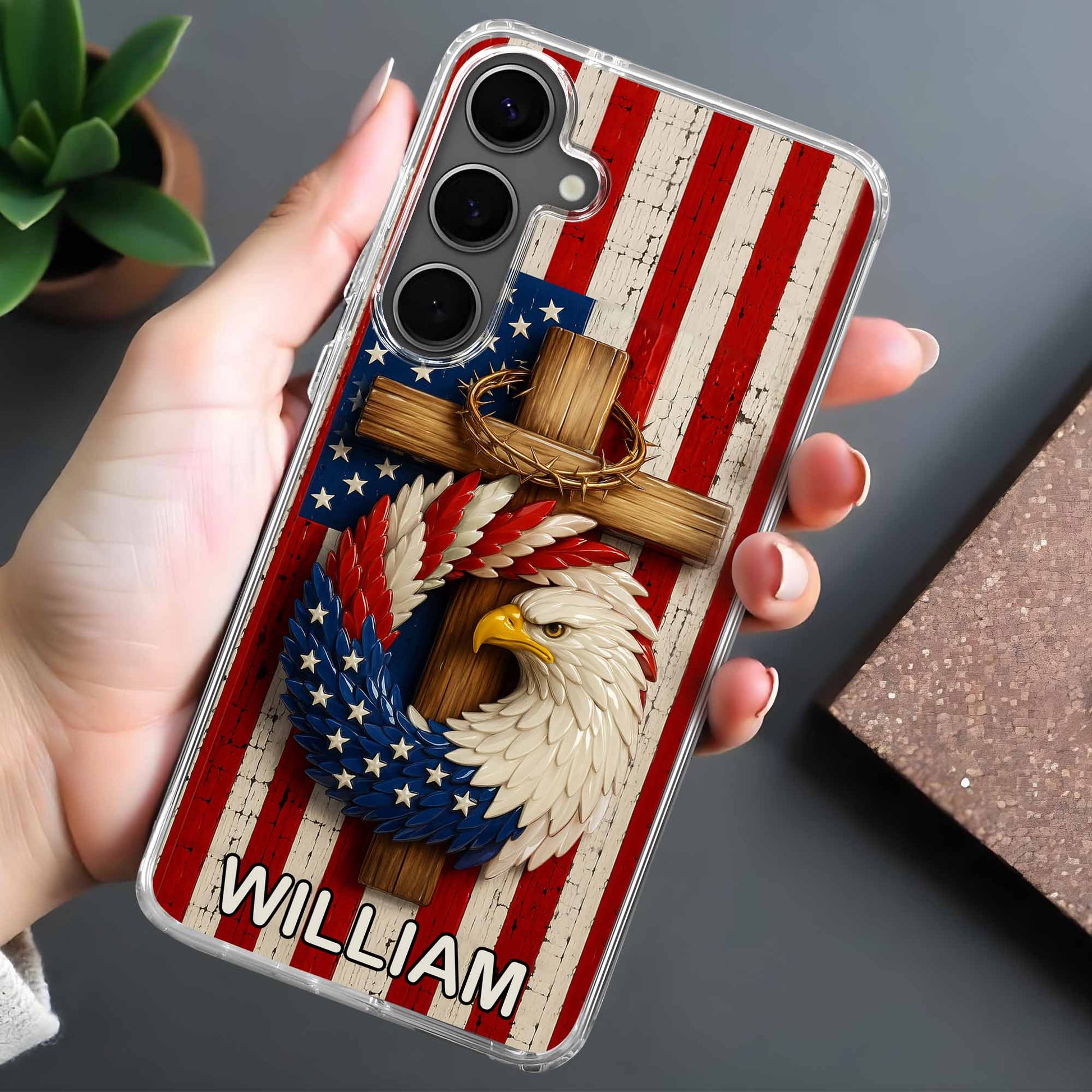 Proudly Embrace Your Freedom And Heritage With American Flag And Eagle