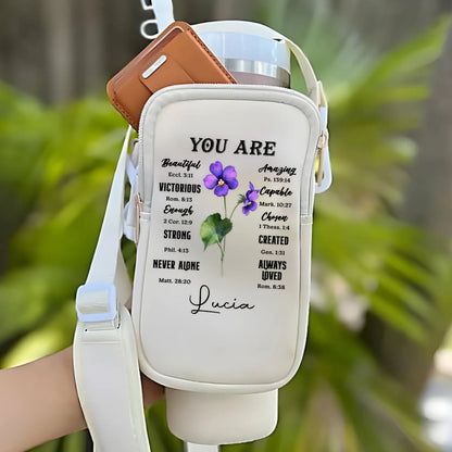 You Are Beautiful, Strong, Never Alone, With Flowers And Verses