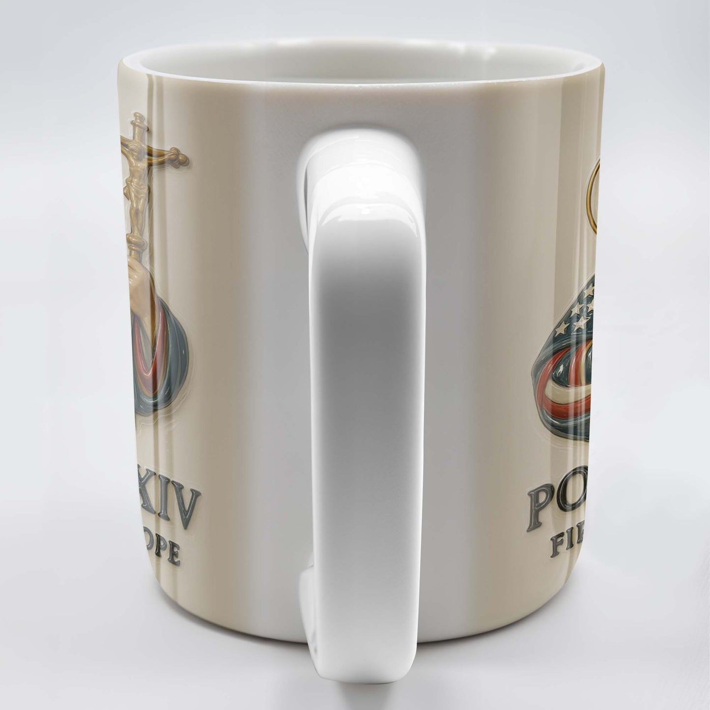 Pope Leo XIV First American Pope, Pope With American Flag And Cross