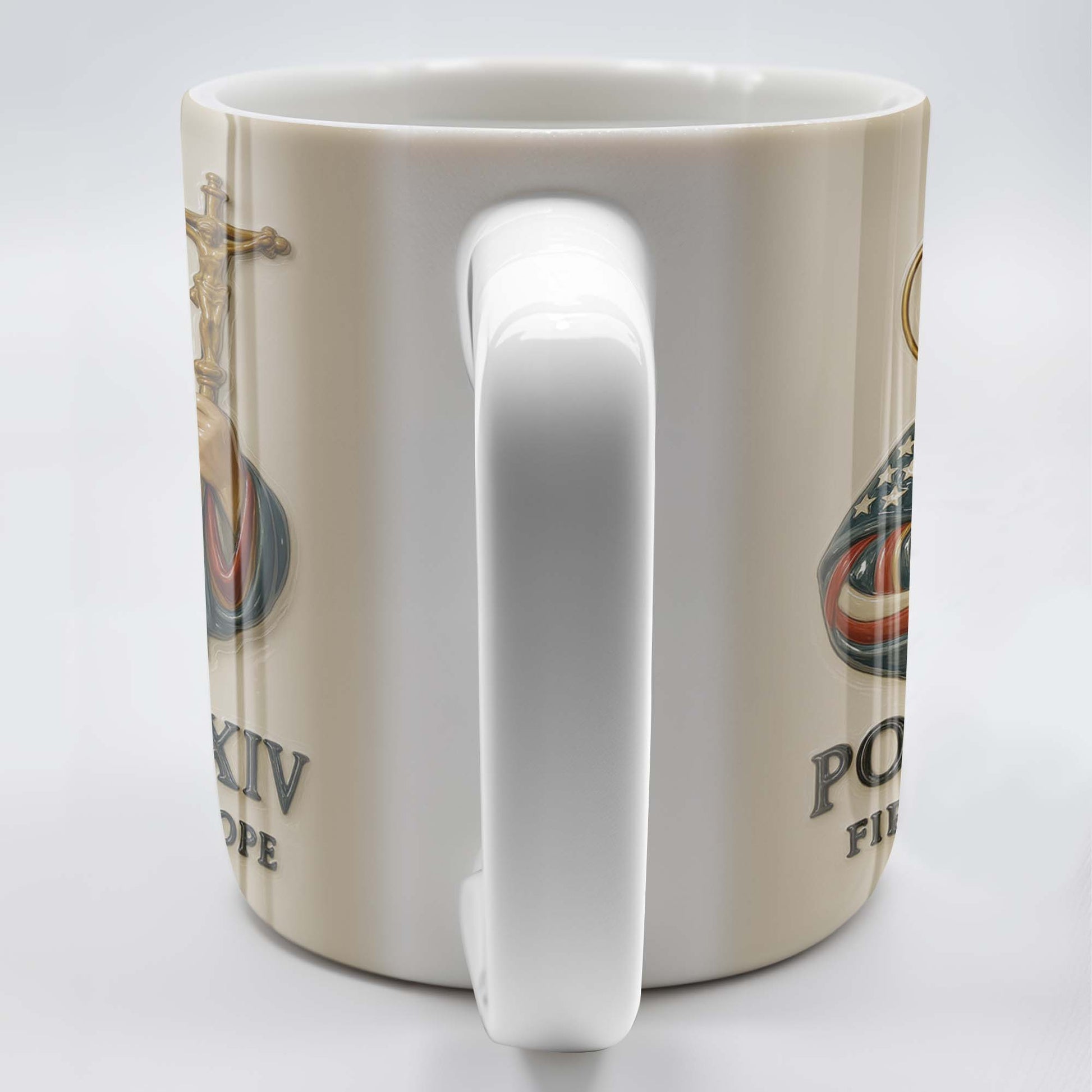 Pope Leo XIV First American Pope, Pope With American Flag And Cross