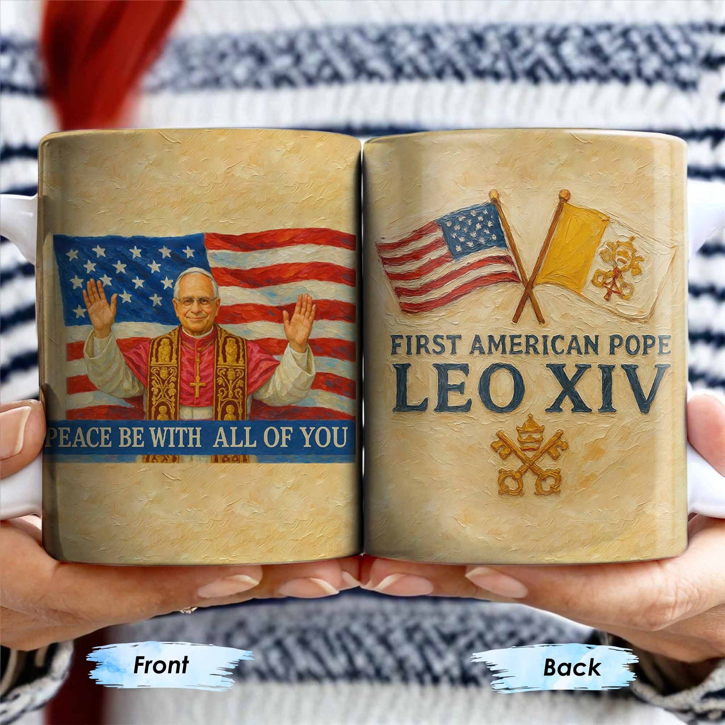 Peace Be With All Of You, American Flag And Papal Symbolism