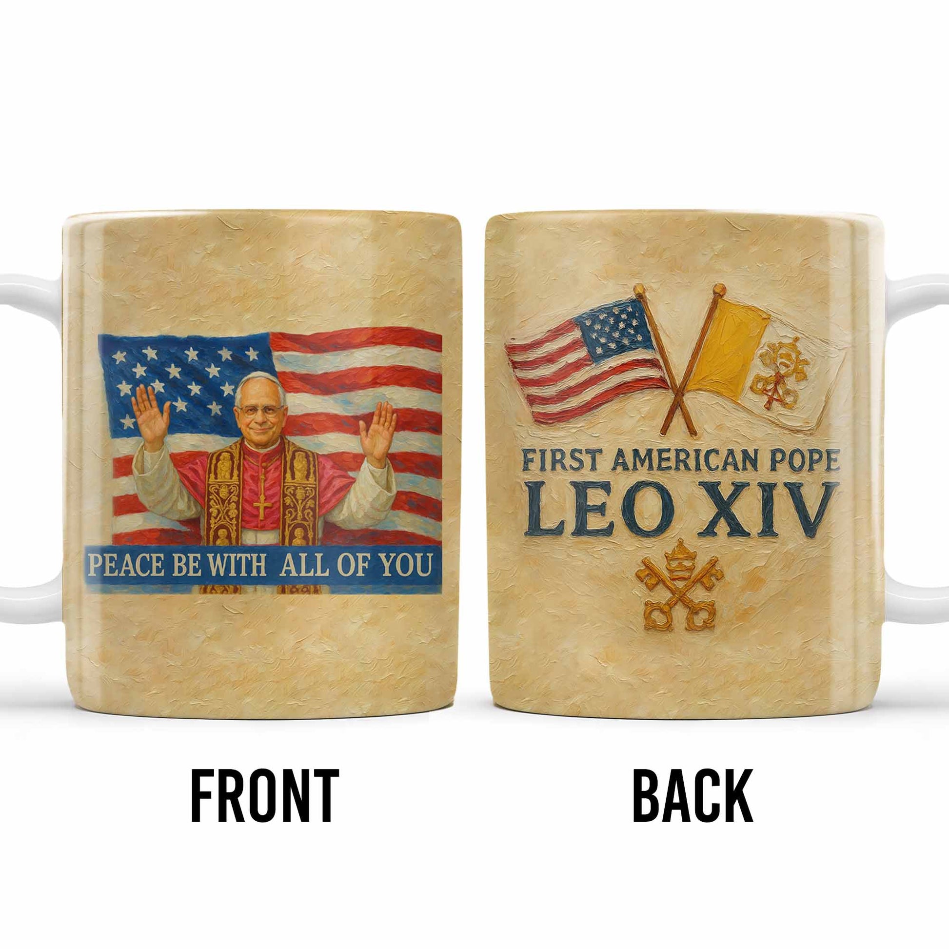 Peace Be With All Of You, American Flag And Papal Symbolism