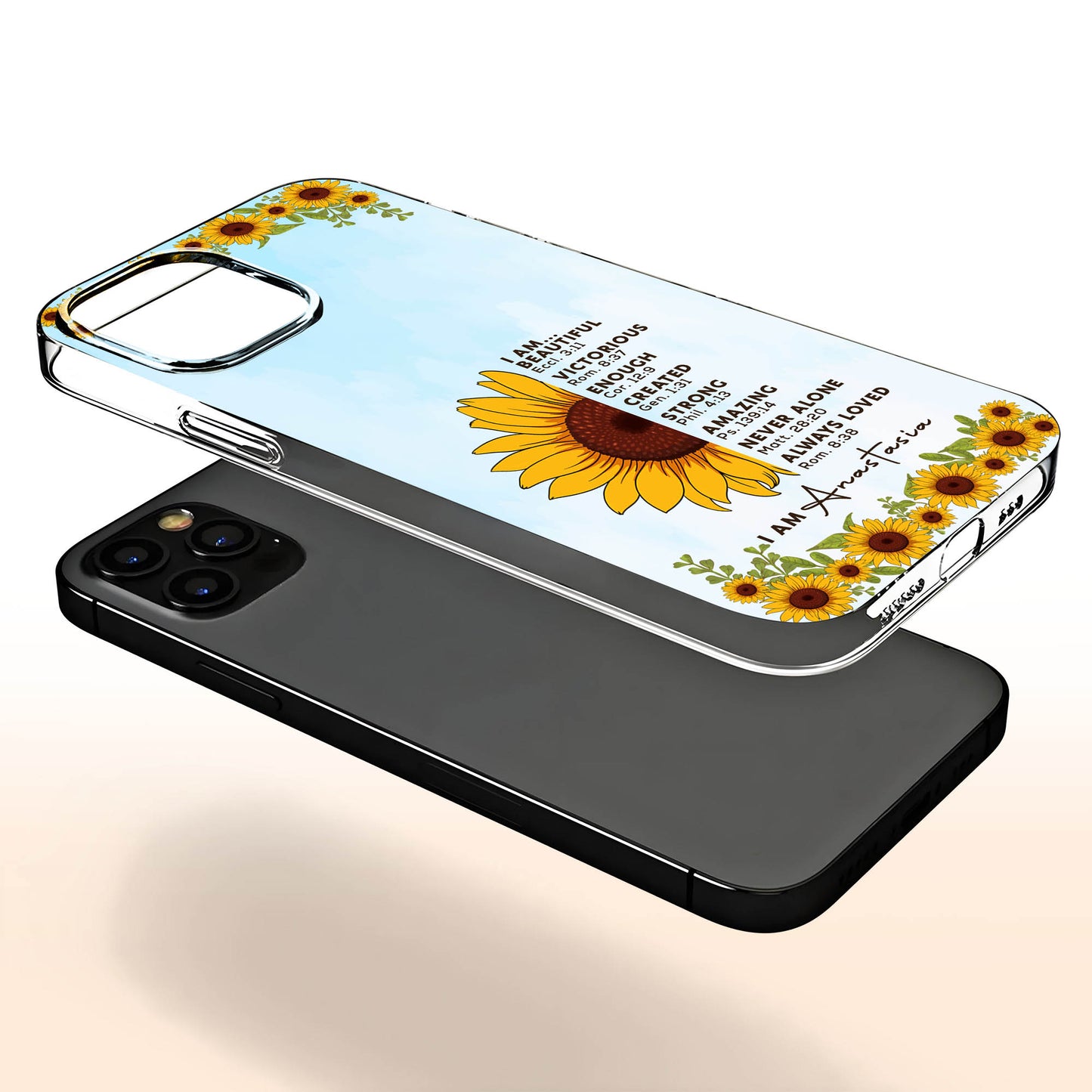 I Am Beautiful Victorious Always Loved Sunflowers Design