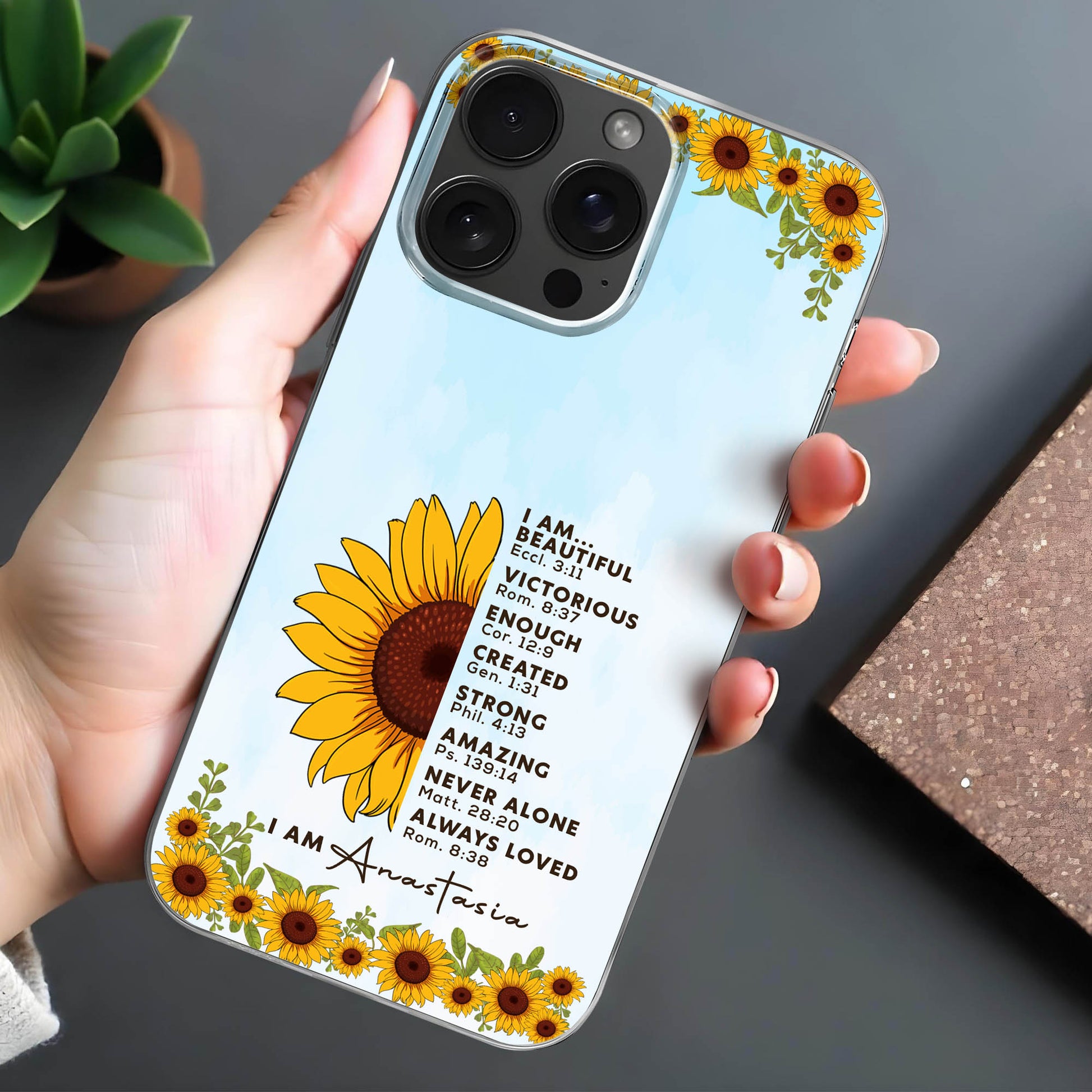 I Am Beautiful Victorious Always Loved Sunflowers Design