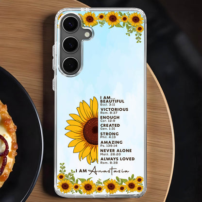 I Am Beautiful Victorious Always Loved Sunflowers Design