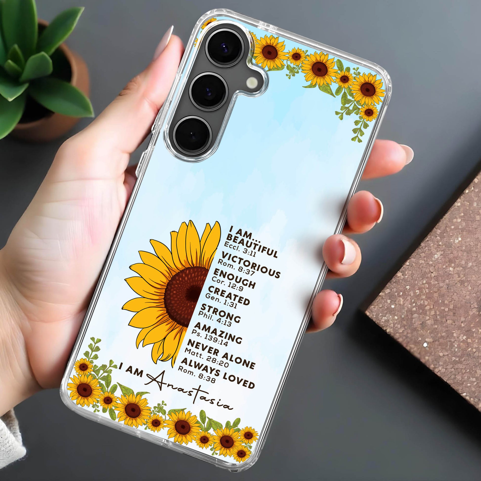 I Am Beautiful Victorious Always Loved Sunflowers Design