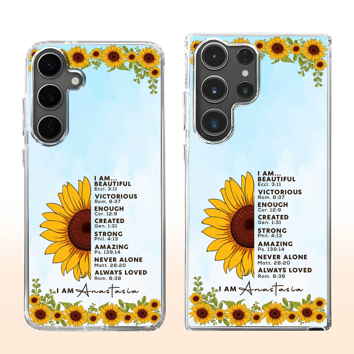 I Am Beautiful Victorious Always Loved Sunflowers Design