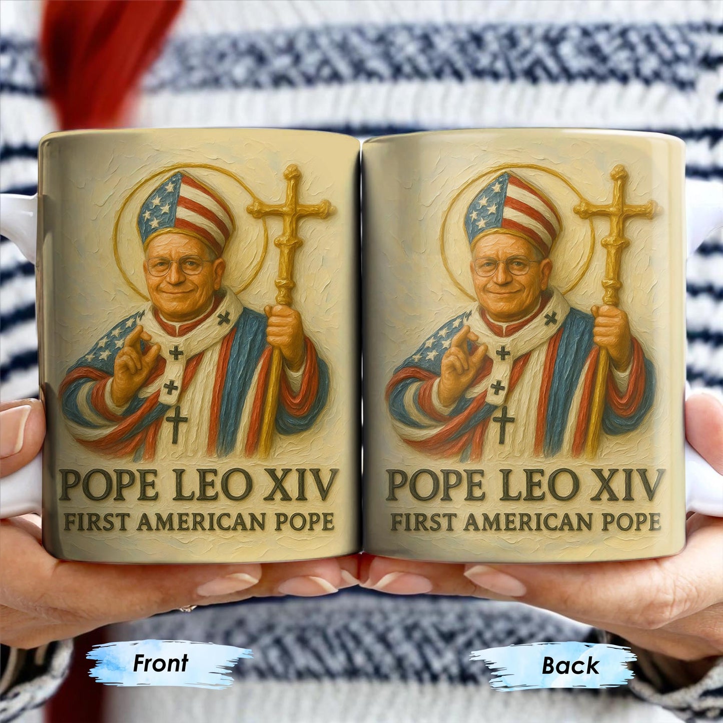 Pope Leo XIV First American Pope, Pope with American Flag