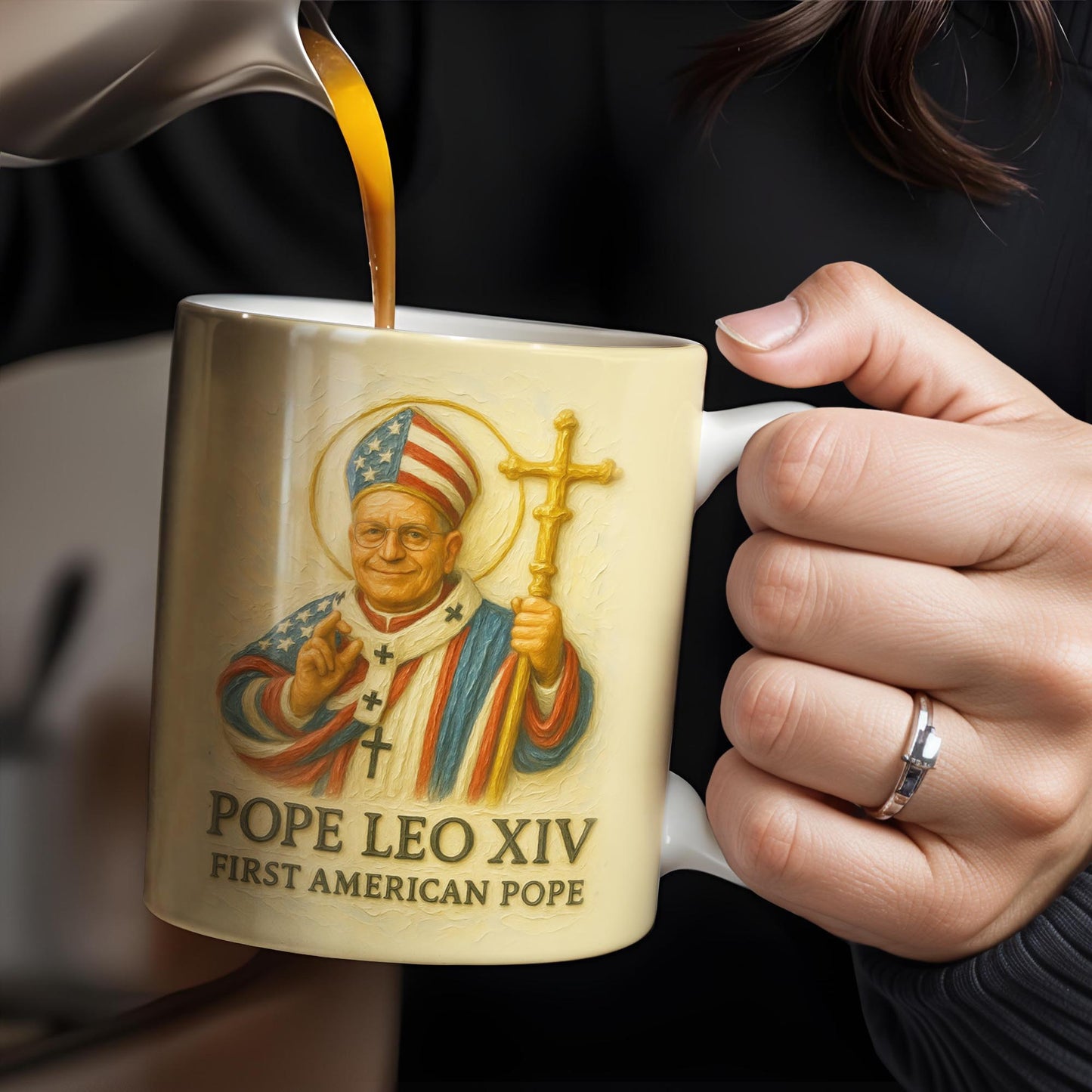 Pope Leo XIV First American Pope, Pope with American Flag