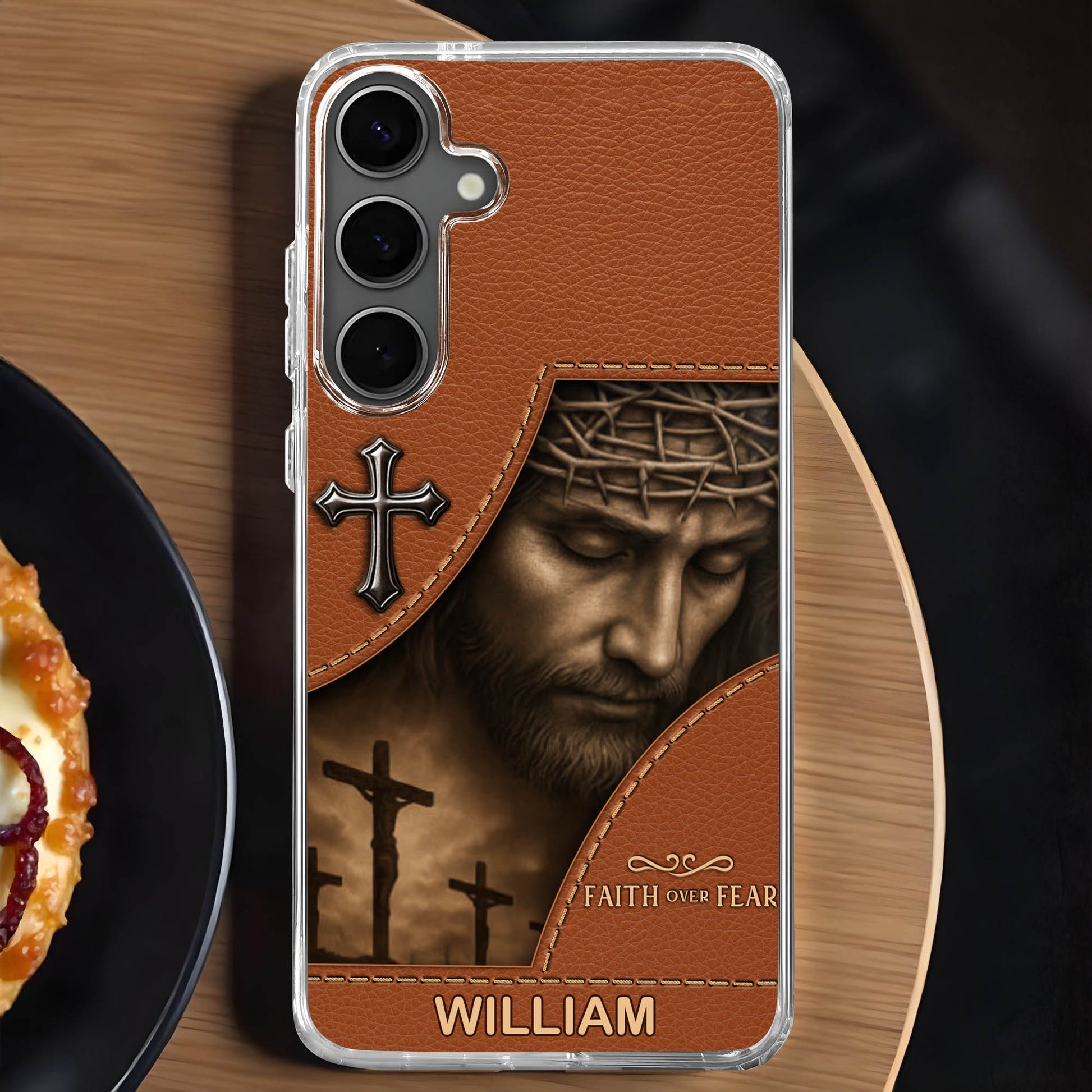 Faith Over Fear With Cross And Jesus