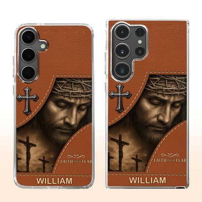 Faith Over Fear With Cross And Jesus