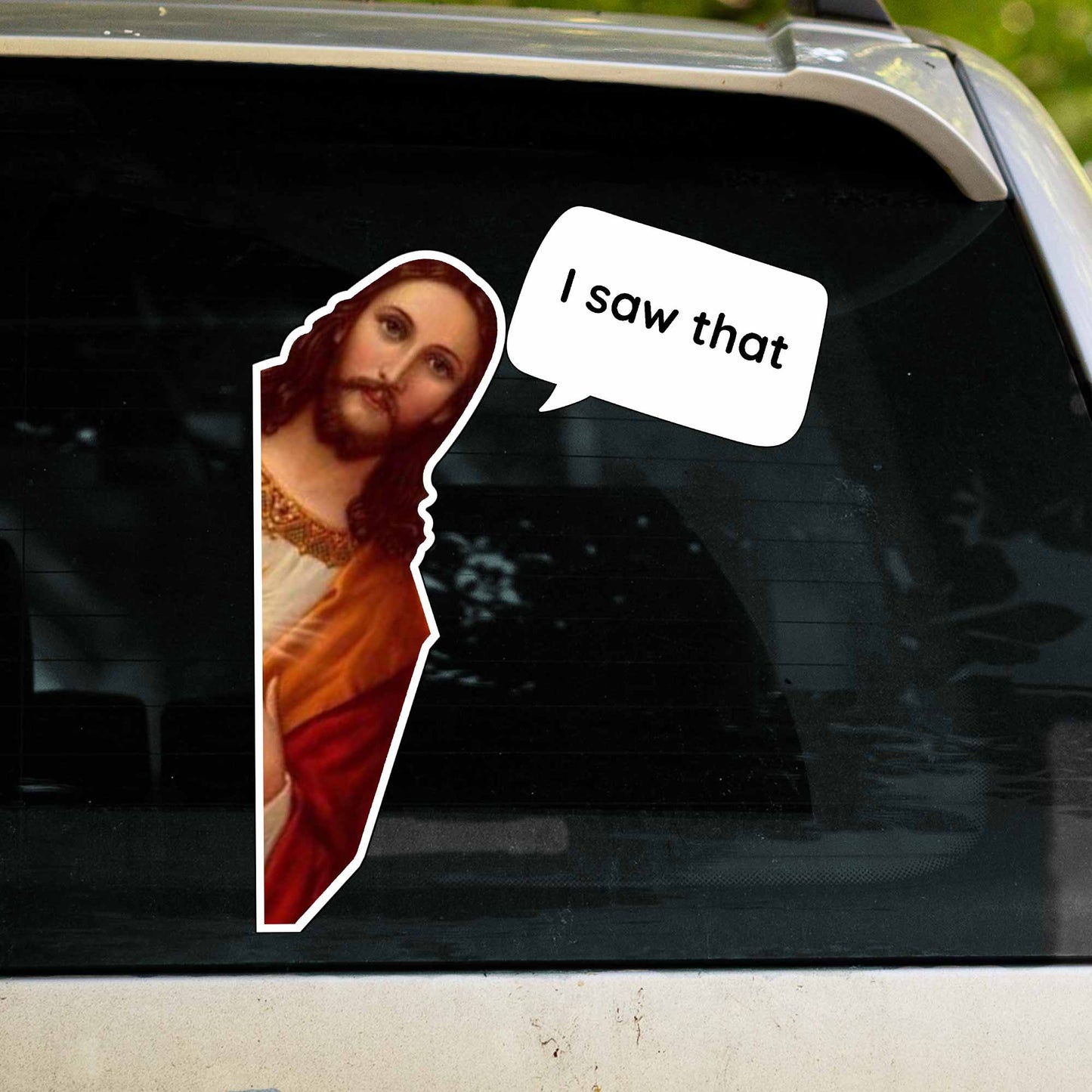 I Saw That, Religious Figure With Speech Bubble