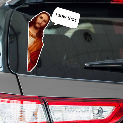 I Saw That, Religious Figure With Speech Bubble