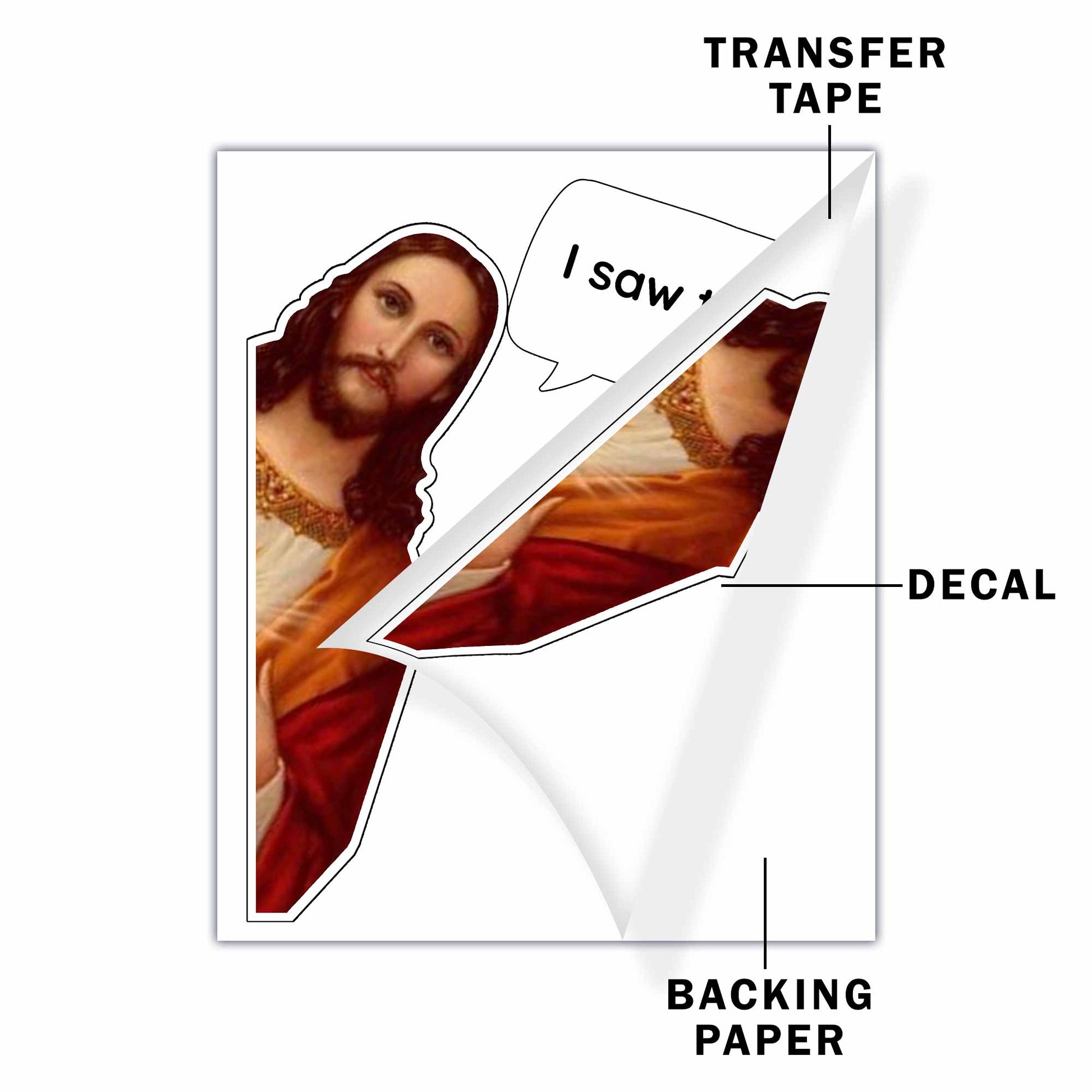 I Saw That, Religious Figure With Speech Bubble