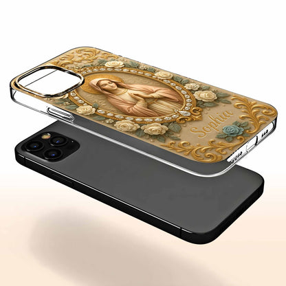 Celebrate Faith and Grace, Beautiful Rose and Virgin Mary Design